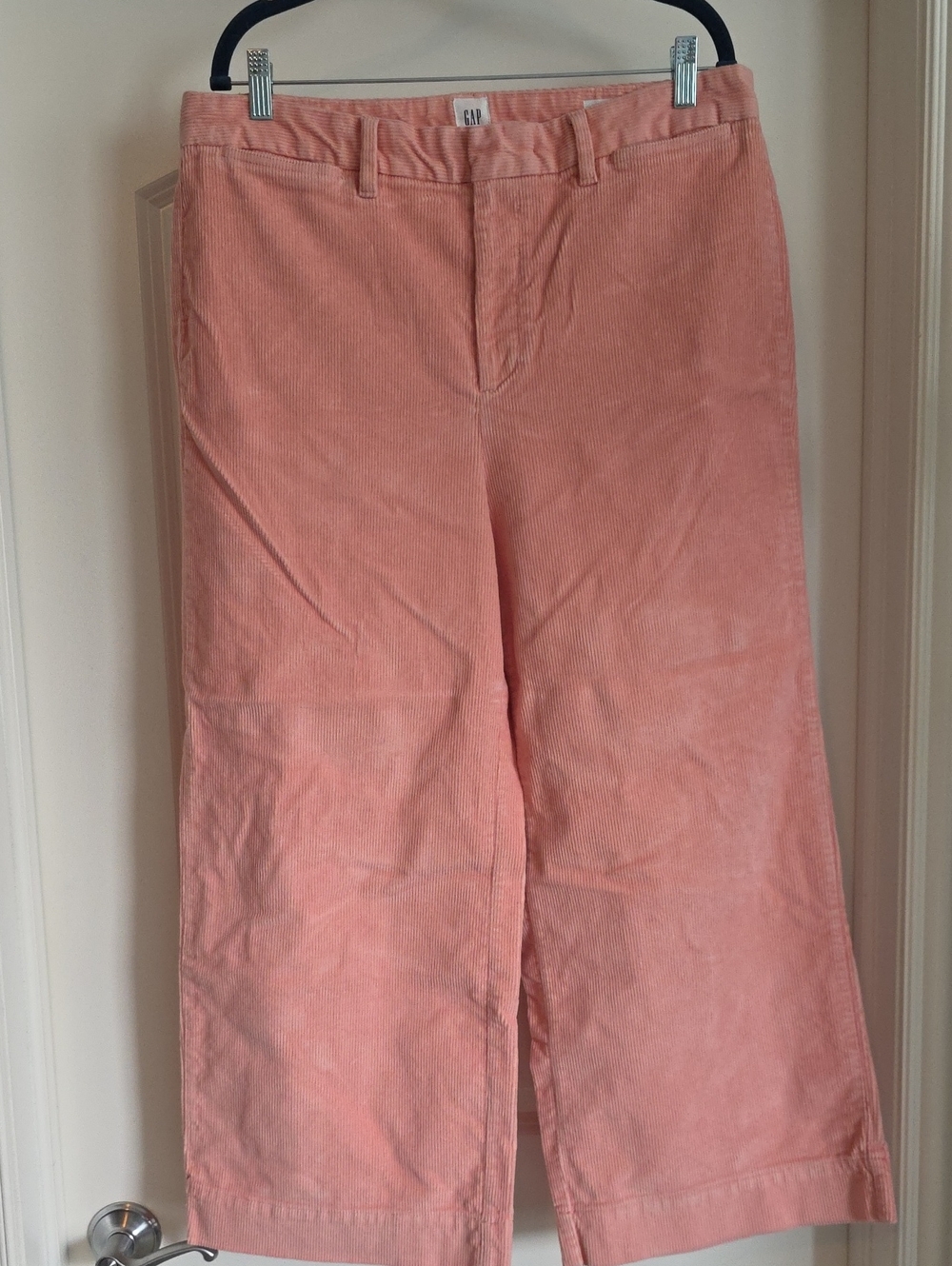 EUC GAP Size 16 Pink Corduroy High Rise Wide-Leg Crop Pants